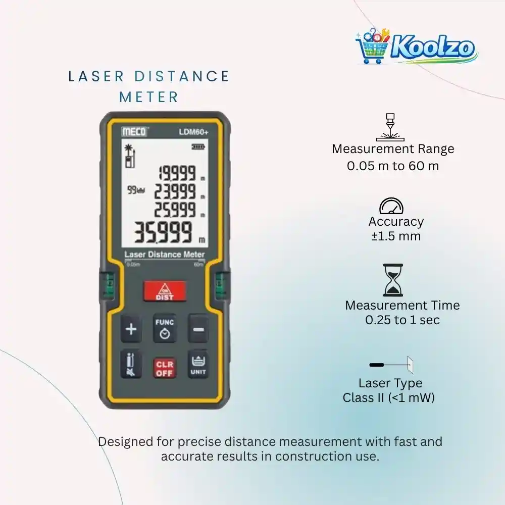 Laser Distance Meter (Model : LDM60+) - Image 2