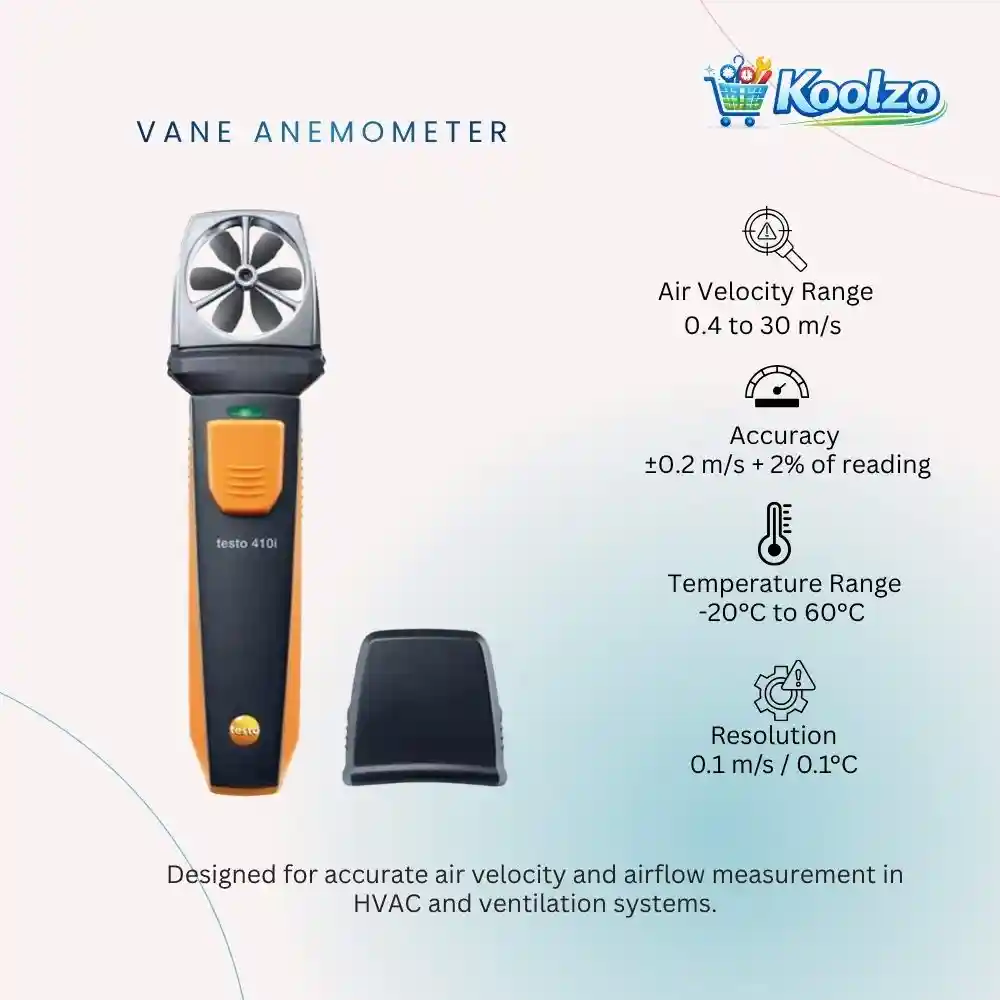 testo 410i - vane anemometer with smartphone operation - Image 2